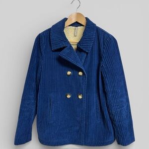 Hanna Anderson Women’s Corduroy Pea Coat Size Small